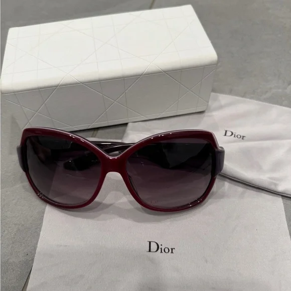 Dior | Accessories | Dior Deep Red And Purple Sunglasses  display picture 1